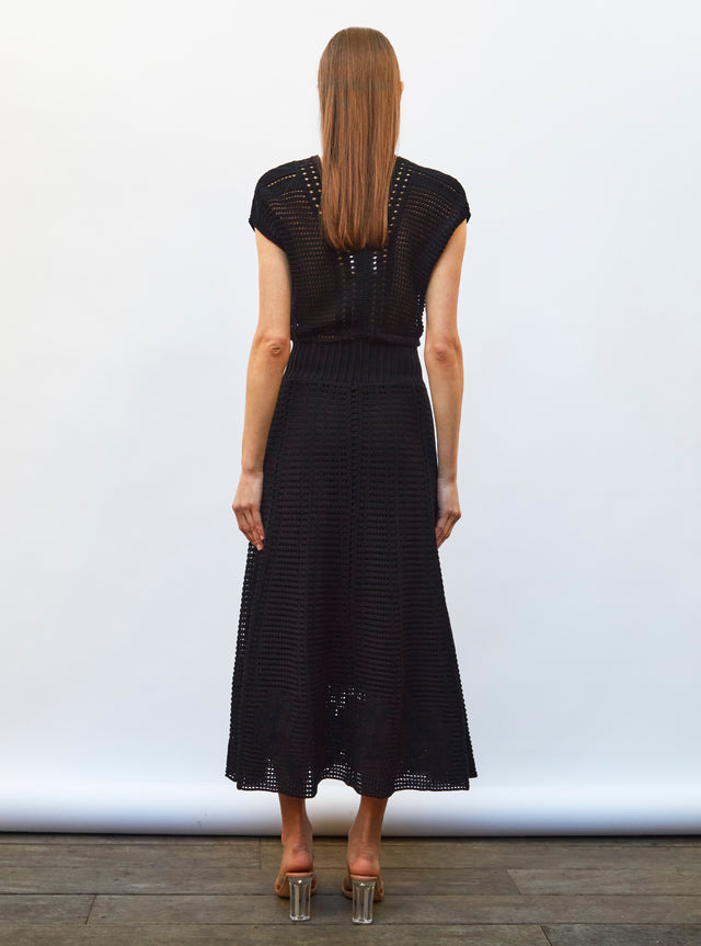 robe en maille cannage ajourée - Image principale
