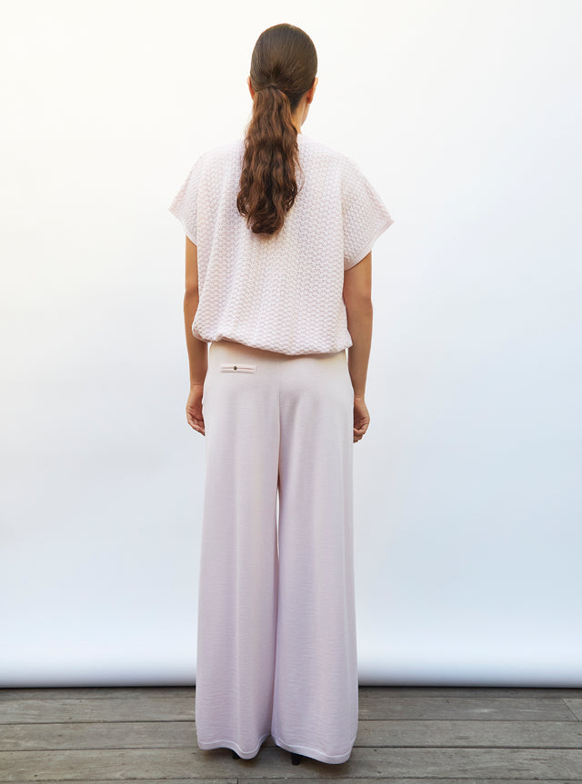 wide top in pointelle knit - Image principale