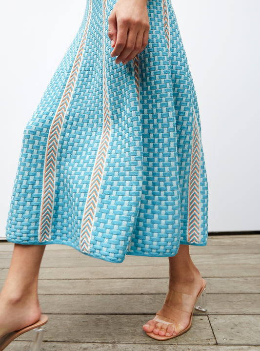 molli basket-weave knit skirt