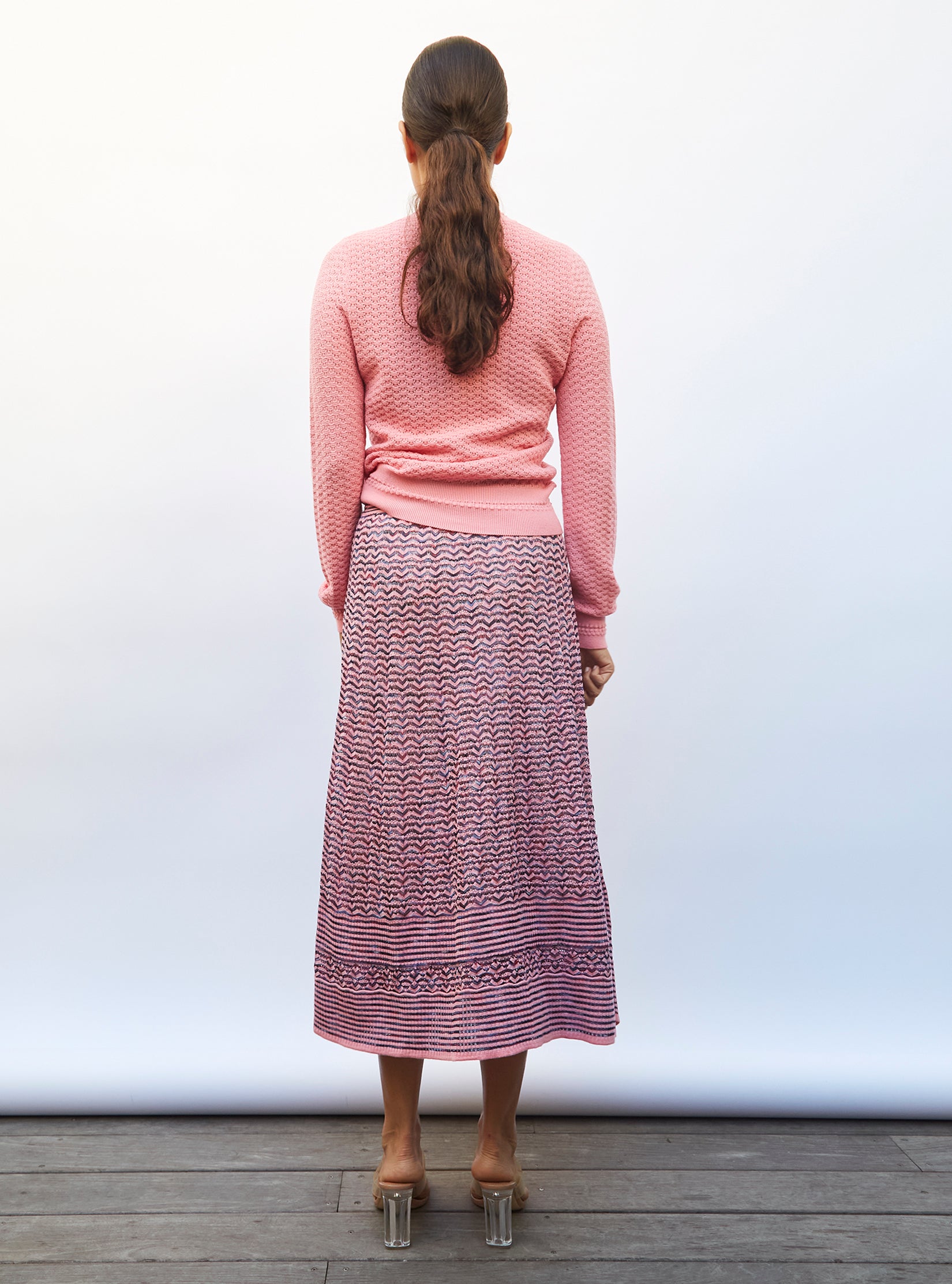 Top droit en maille pointelle - Vêtement de luxe femme