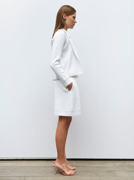 veste en maille mini côte piquée