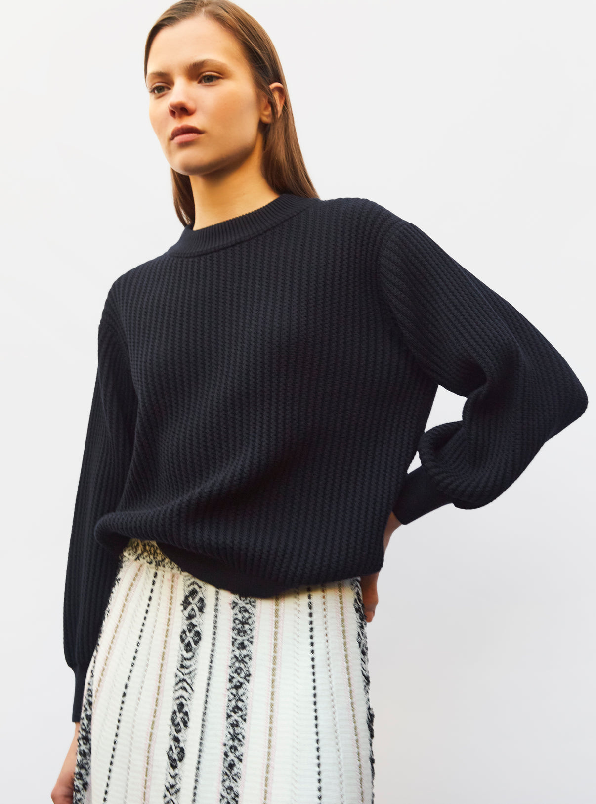 Pulls de luxe femme - Sweater en maille torsade