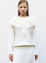 Blouse en maille à maxi col - Vêtement de luxe femme
