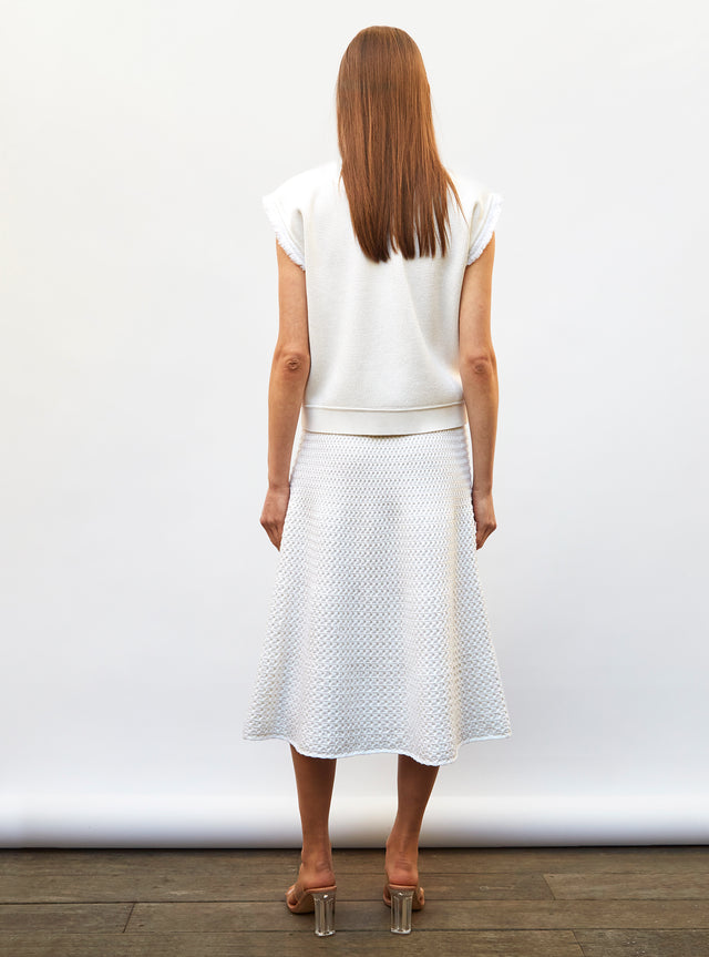 Jupe midi maille smockée - Image principale