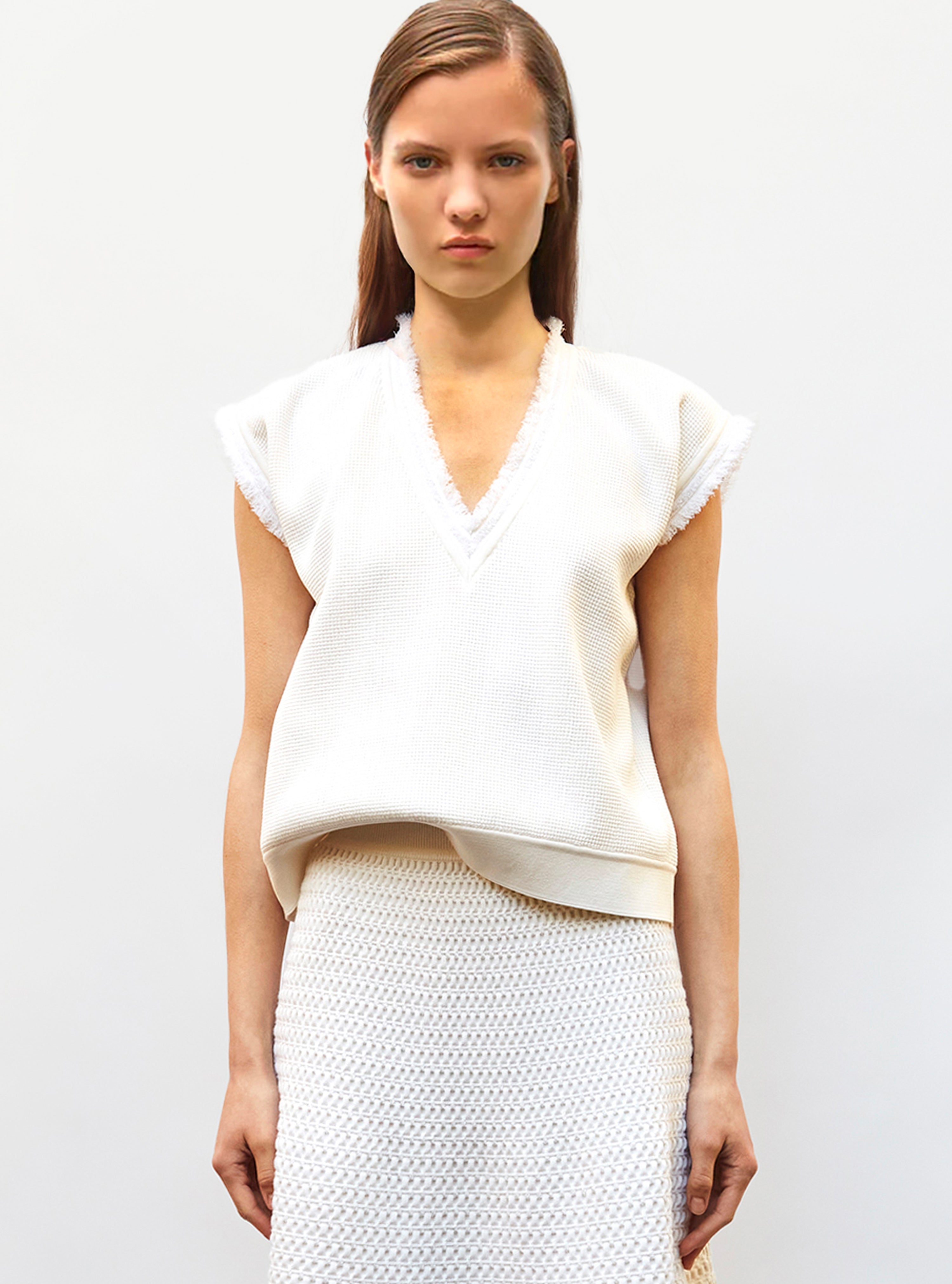 Top en maille à frange - Molli