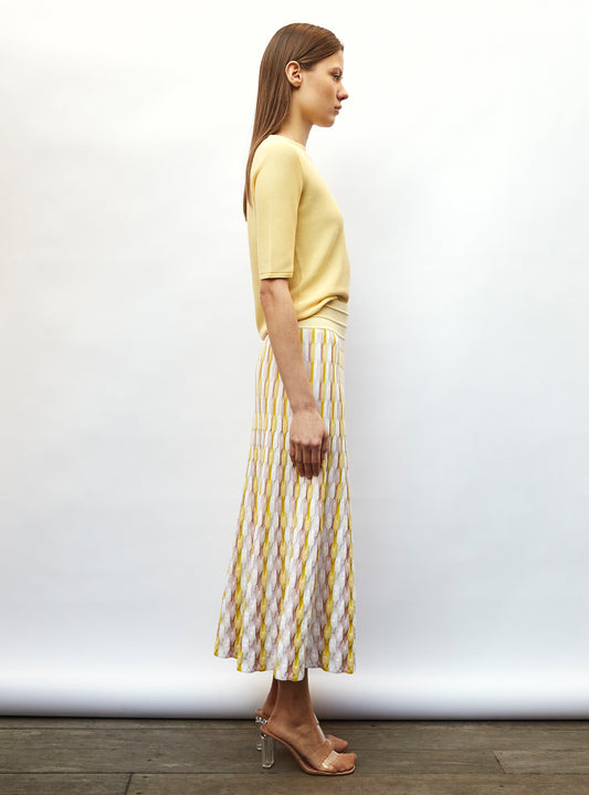 fine top with elbow-length sleeves