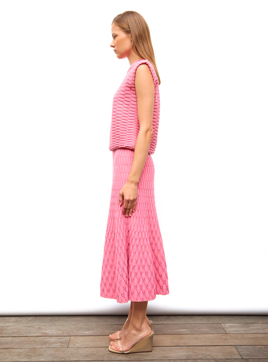 plain zellige knit skirt