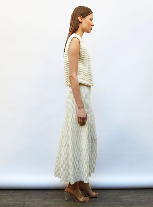 plain zellige knit skirt