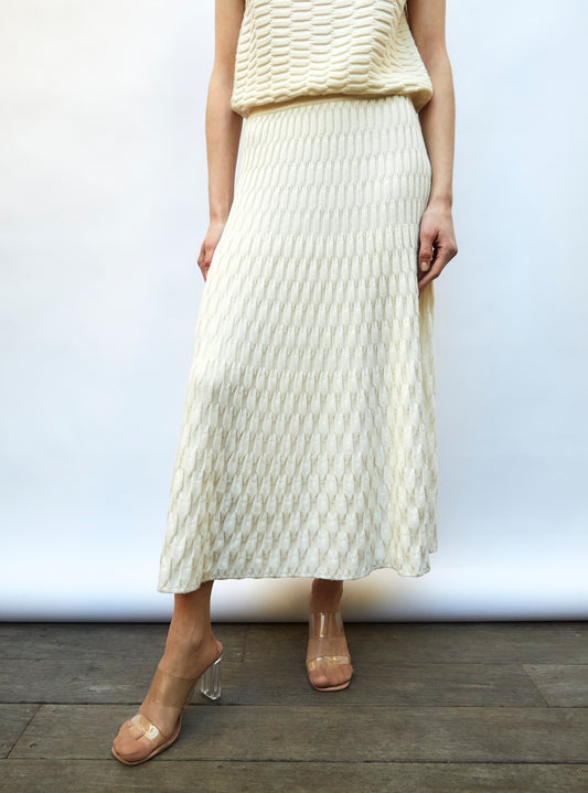 molli plain zellige knit skirt