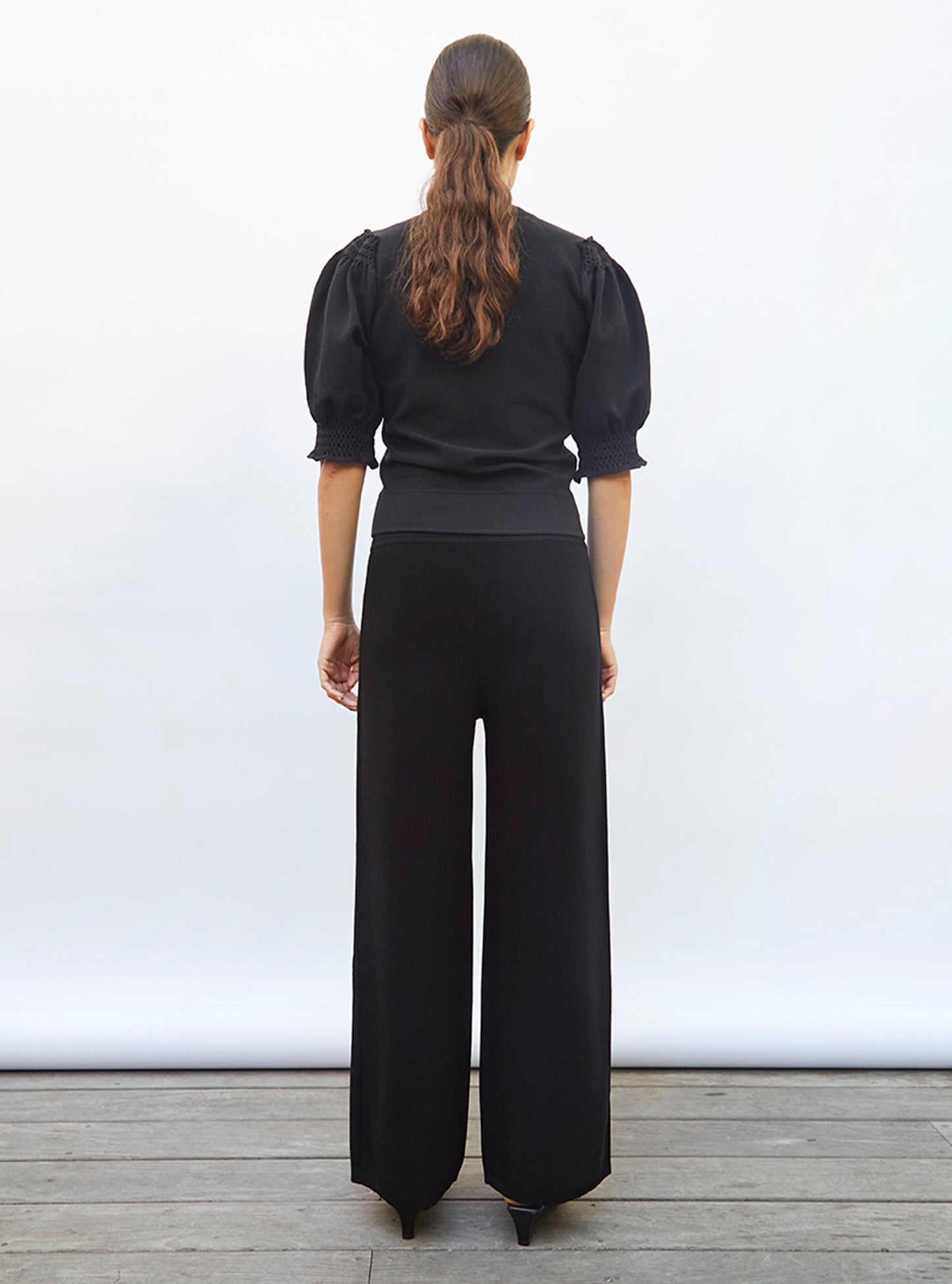 Top à détails en maille smockée - Vêtement de luxe femme