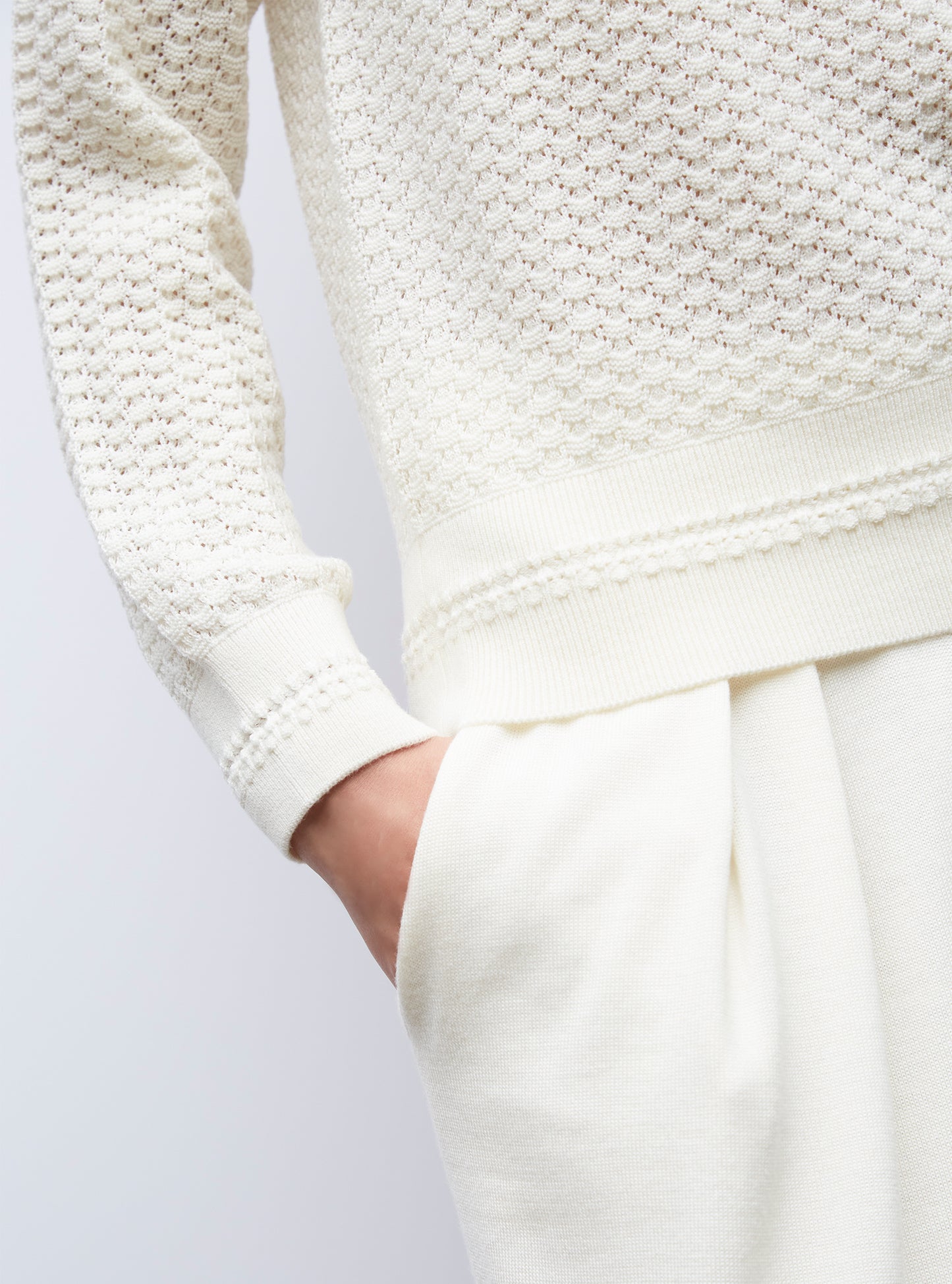 Top droit en maille pointelle - Vêtement de luxe femme