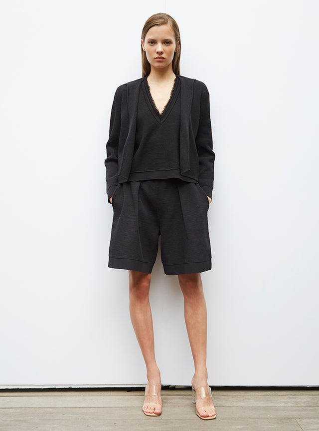 jacket in waffled knit - Image principale