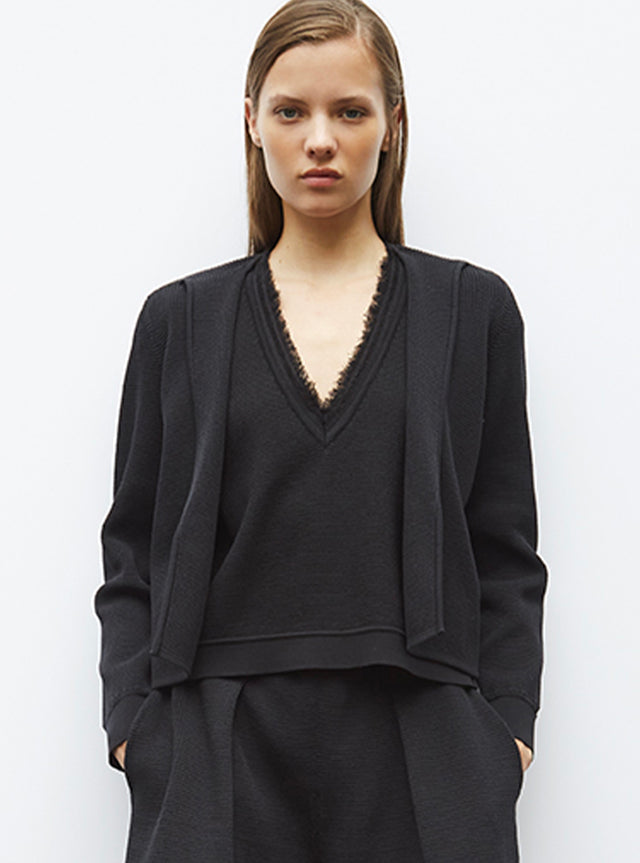 jacket in waffled knit - Image principale