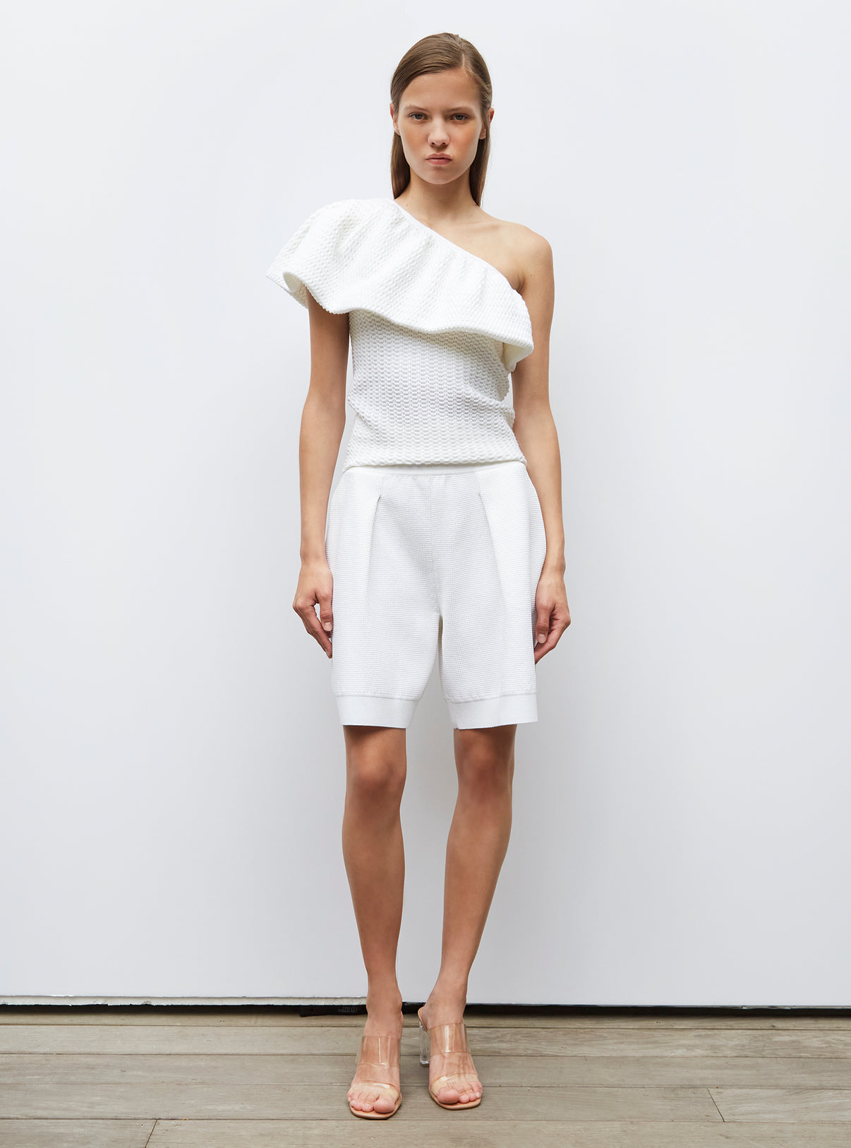 One shoulder en maille smockée - Tops de luxe