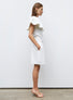 One shoulder en maille smockée - Vêtement de luxe femme