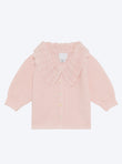 Baby top with lace collar