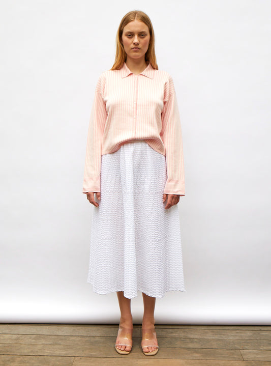 knit shirt with thin stripes