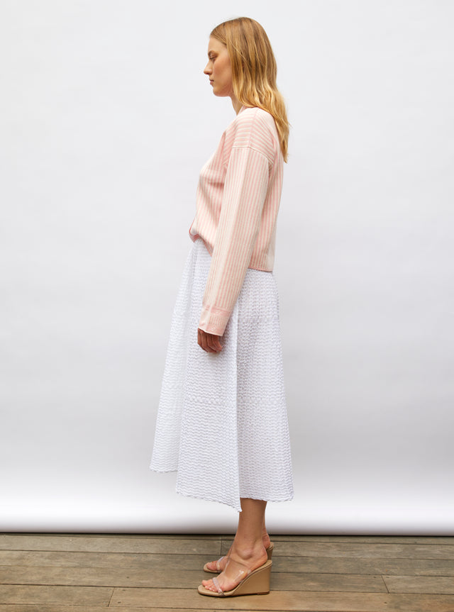 knit shirt with thin stripes - Image principale