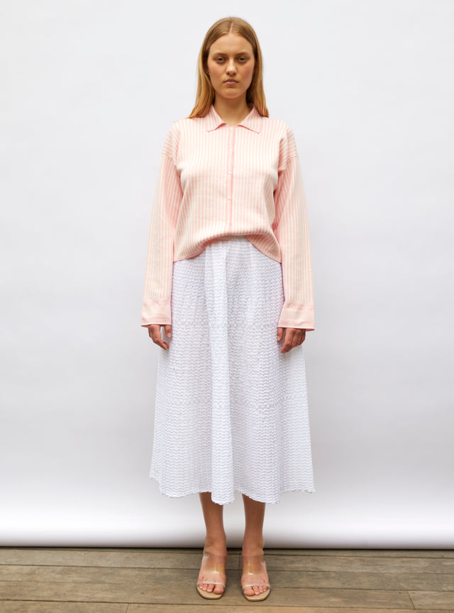 knit shirt with thin stripes - Image principale