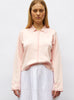 Chemise de luxe femme - Chemise maille fines rayures Boudoir-Naturel