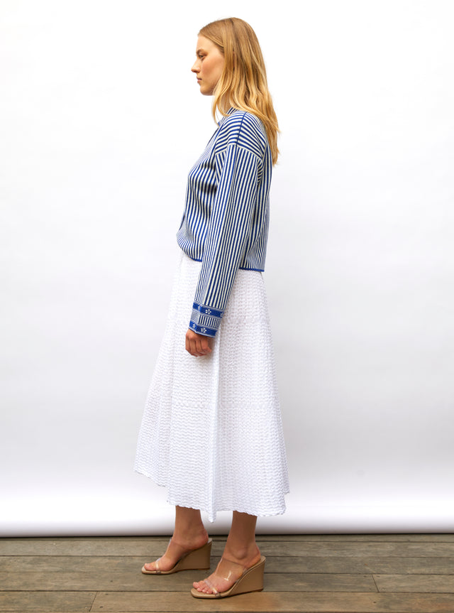 knit shirt with thin stripes - Image principale