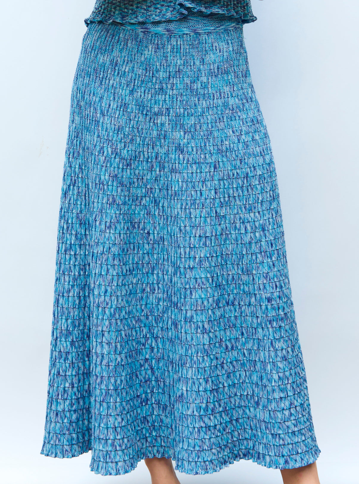 Jupe de luxe femme - Jupe fluide maille origami Pool