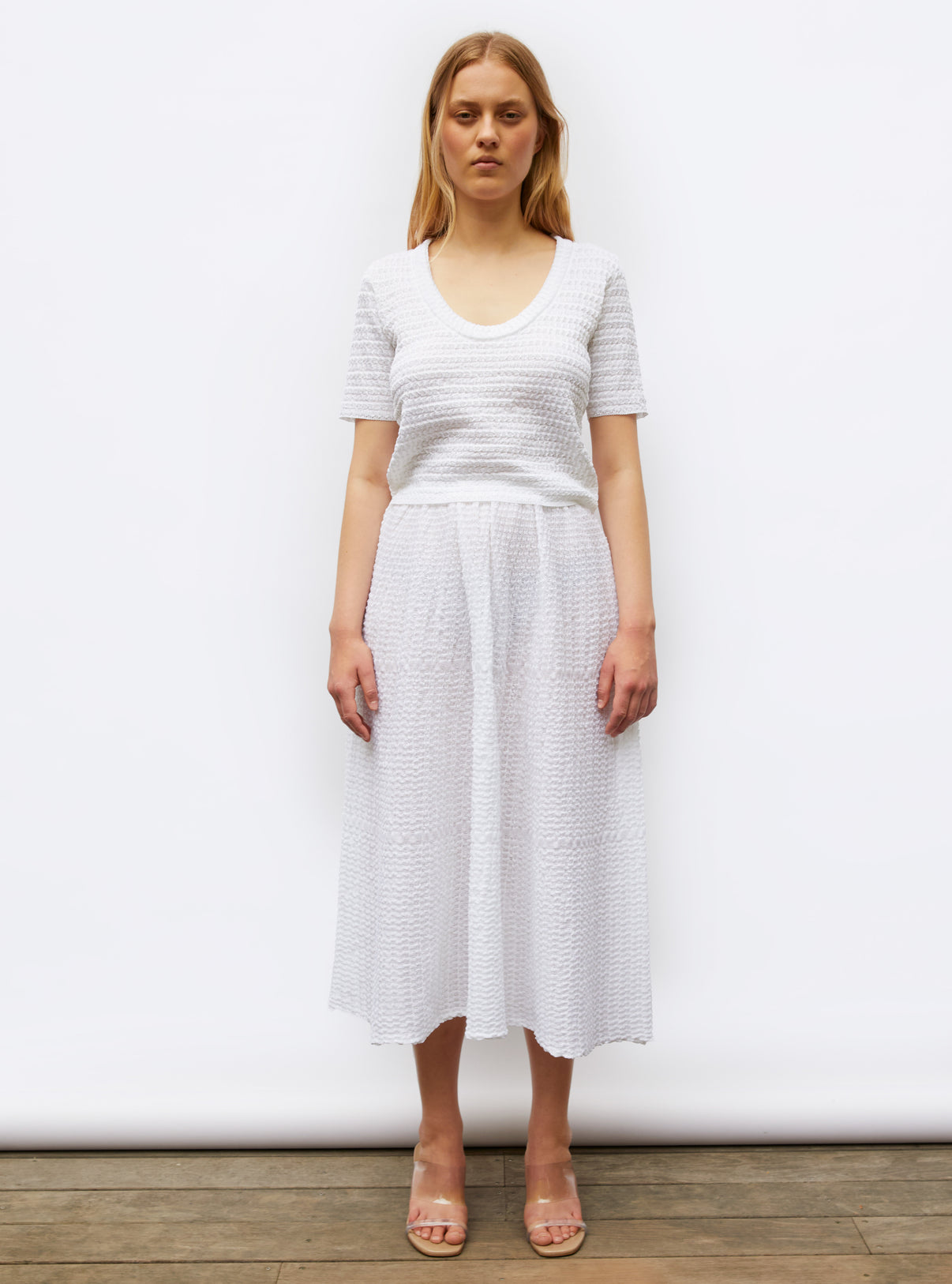 Top maille organza Milk - Top de luxe 