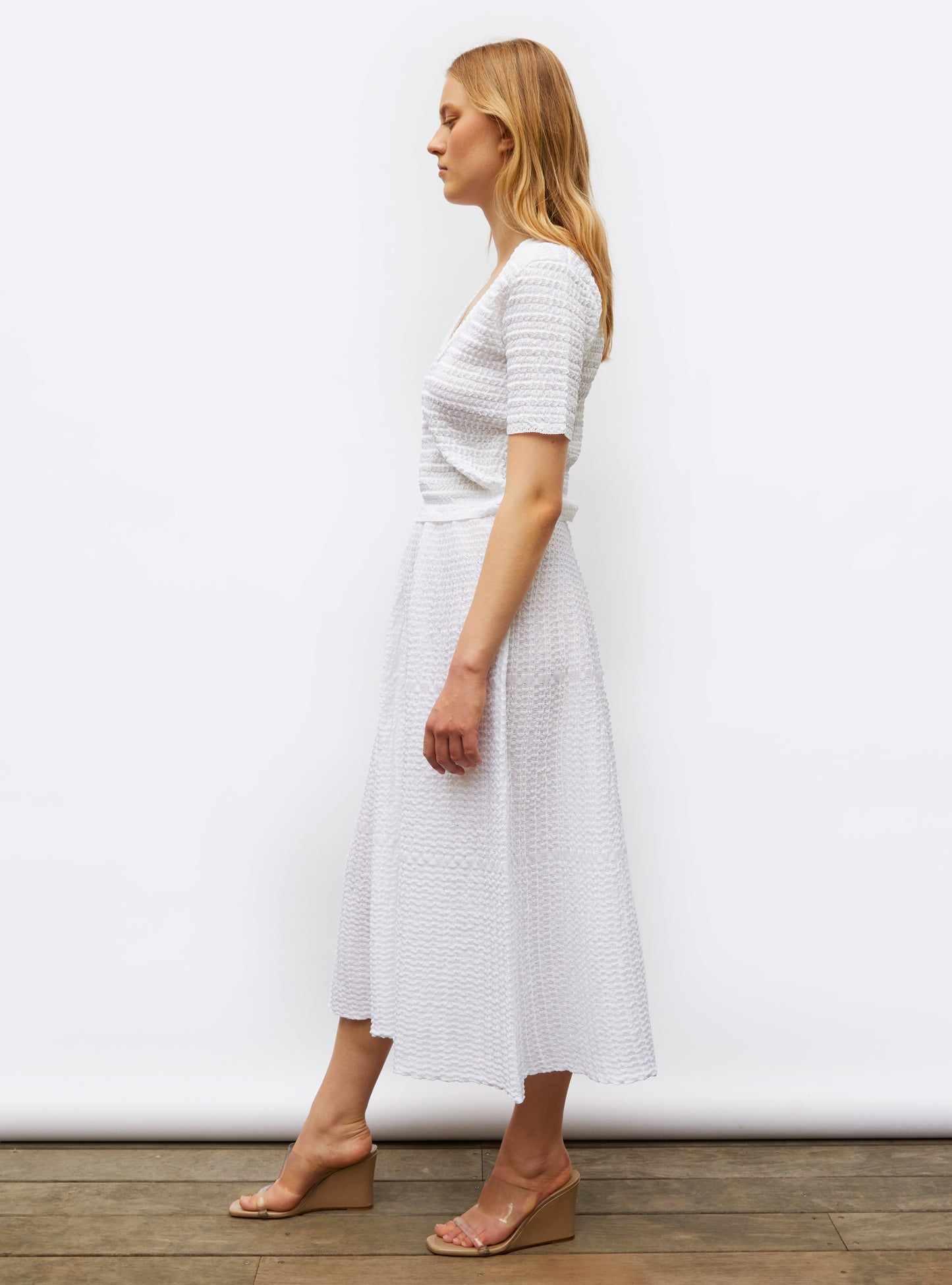 Top maille organza Milk - Vêtement de luxe femme