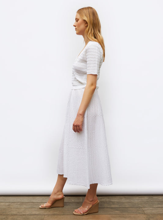 lightweight organza knit skirt