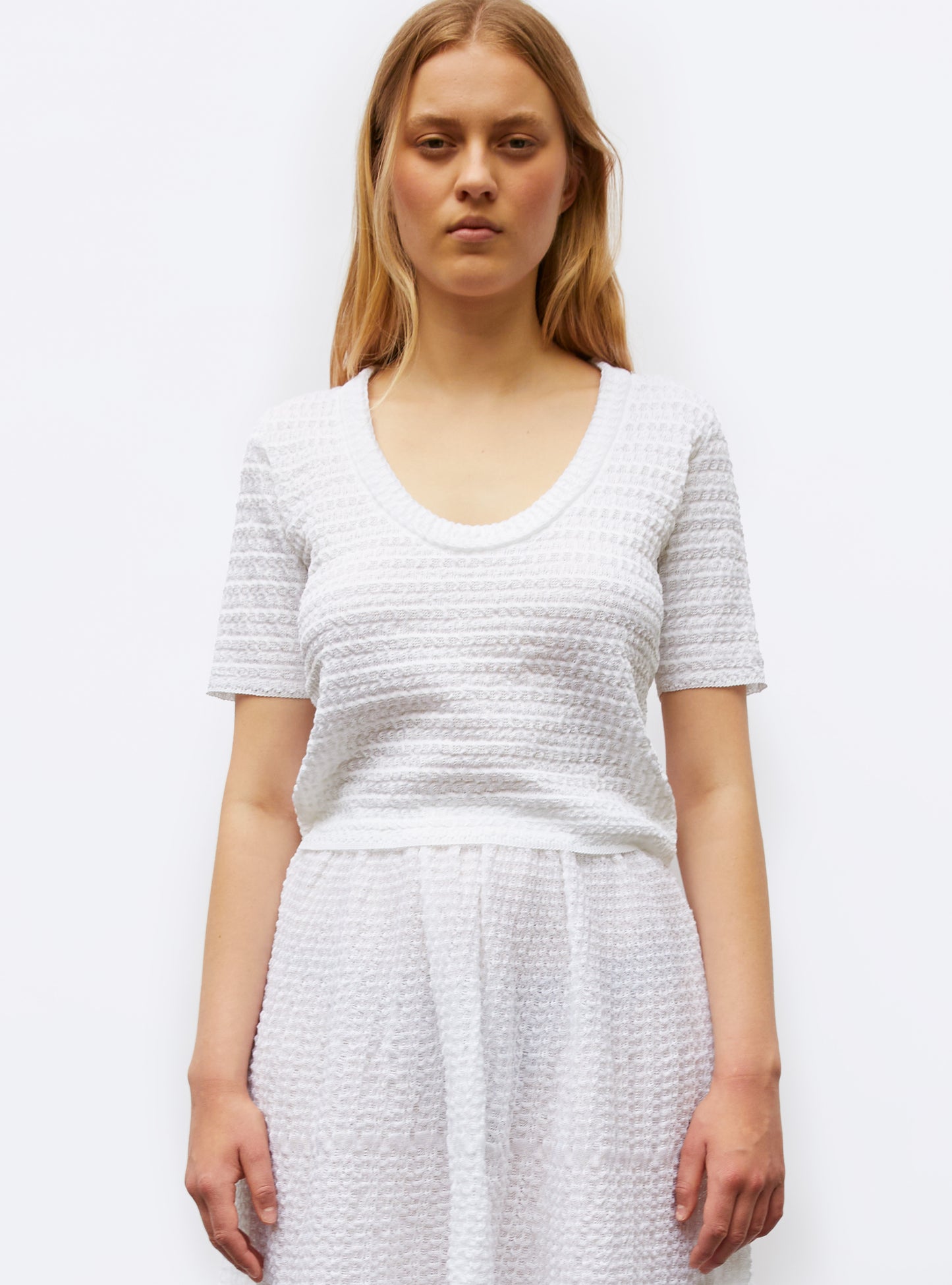 Top maille organza Milk - Vêtement en maille de luxe Molli