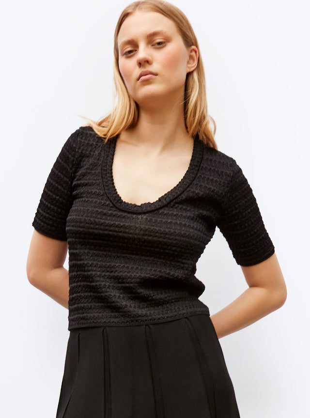 organza knit top - Image principale