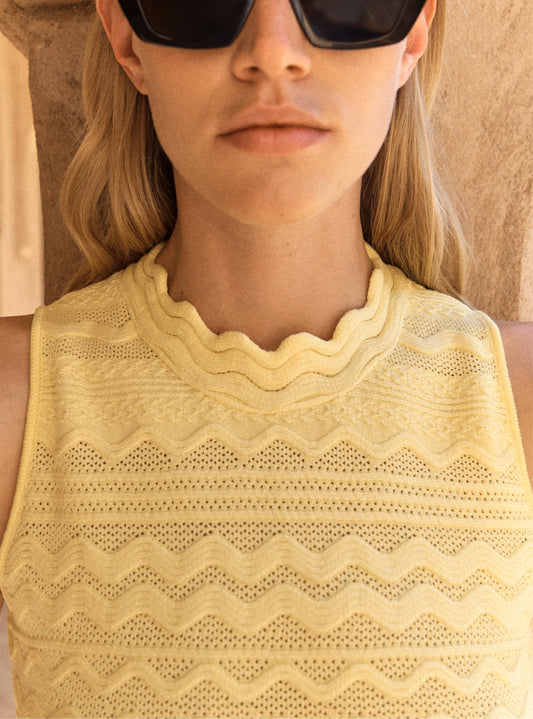 robe longue maille croquet