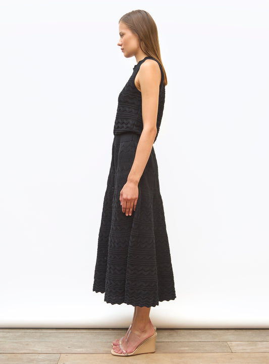 robe longue maille croquet