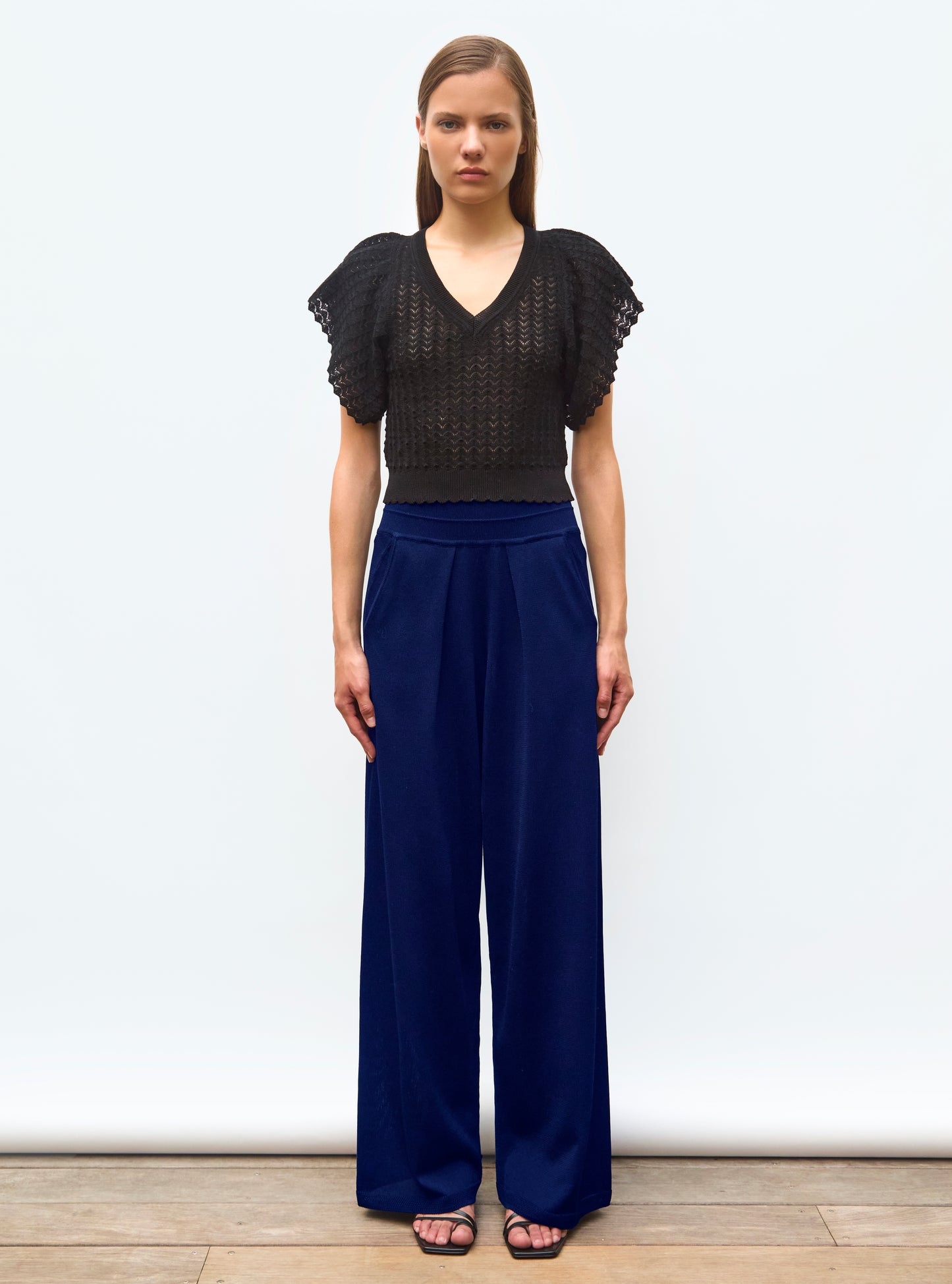 Pantalon fluide maille légère Majorelle - Vêtement en maille de luxe Molli