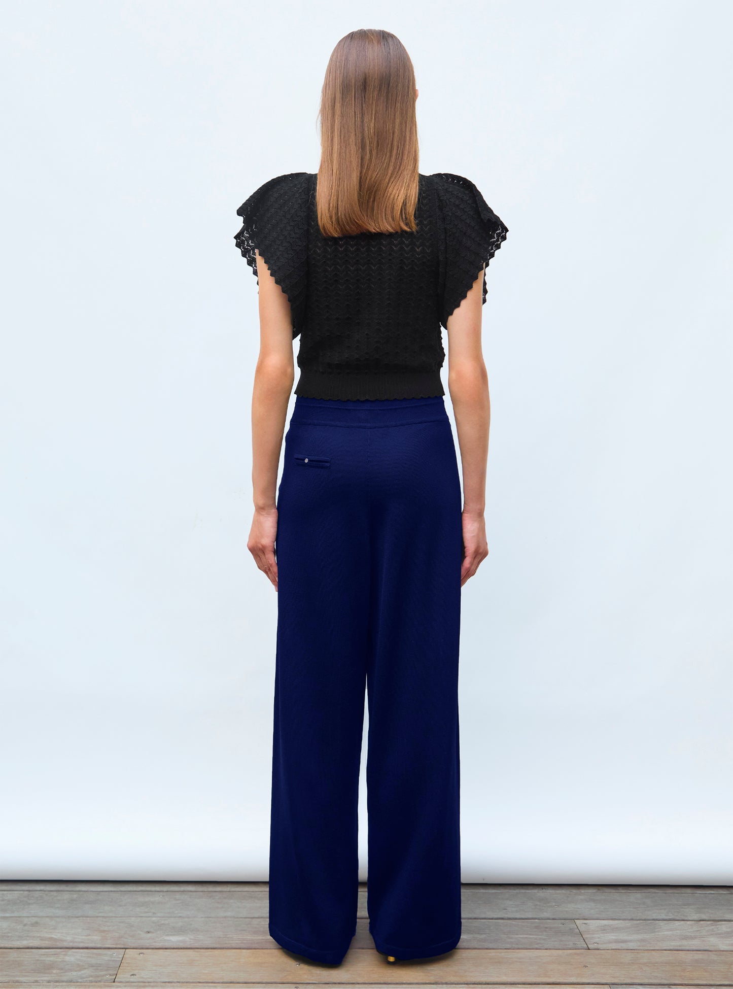 Pantalon fluide maille légère Majorelle - Vêtement en maille de luxe Molli