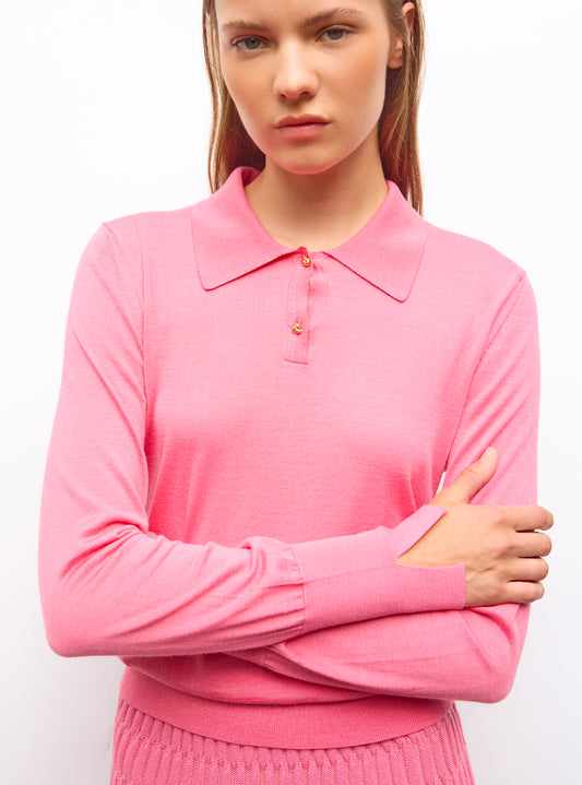 fine polo shirt in silky jersey