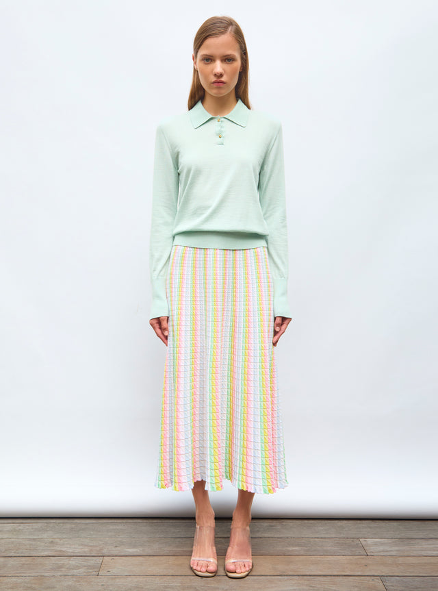 fine polo shirt in silky jersey - Image principale