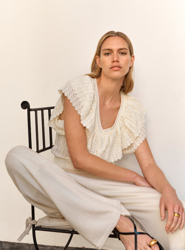 top v maille pointelle - Image principale