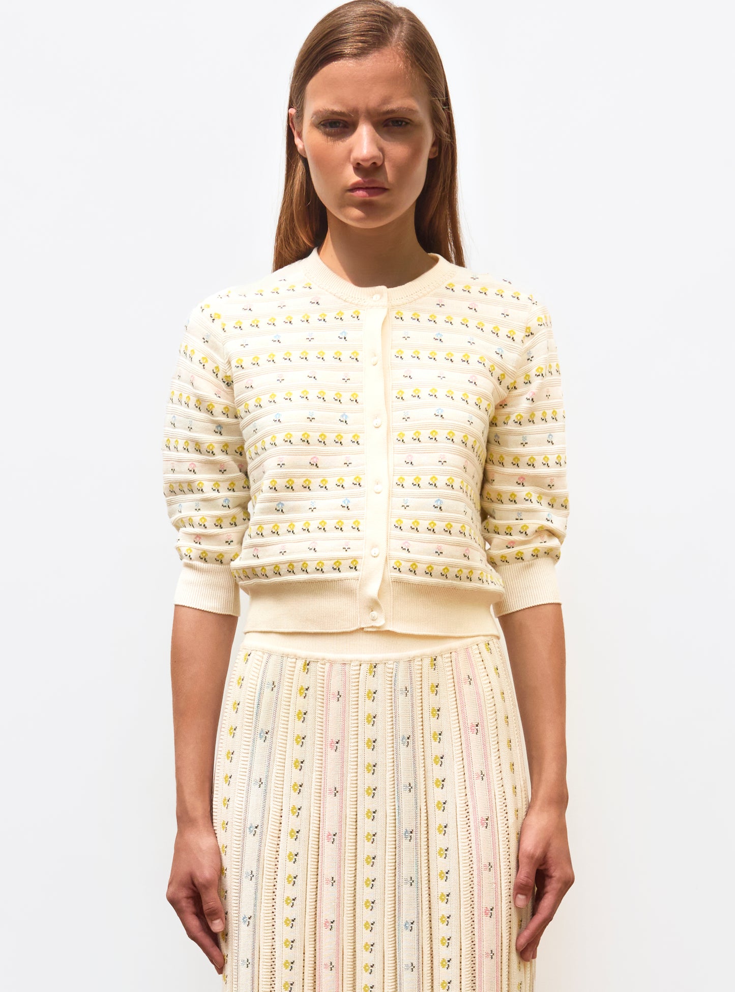 Cardigan maille herbier Milk Multi - Molli
