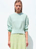 Pull en maille de luxe Molli - Pull court maille damier Jade