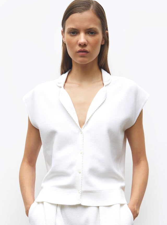 top petit col chemise - Image principale