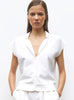 top petit col chemise milk - Vêtement de luxe femme