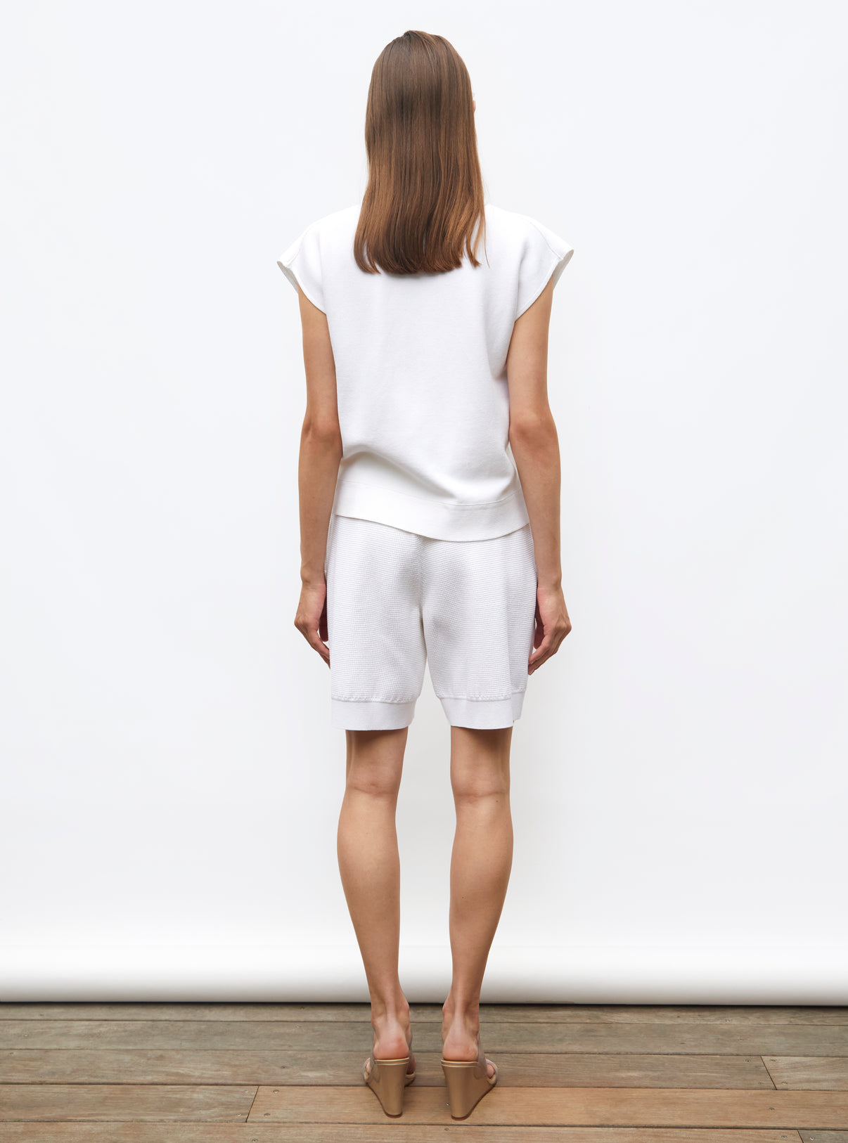 Top petit col chemise Milk - Top de luxe 