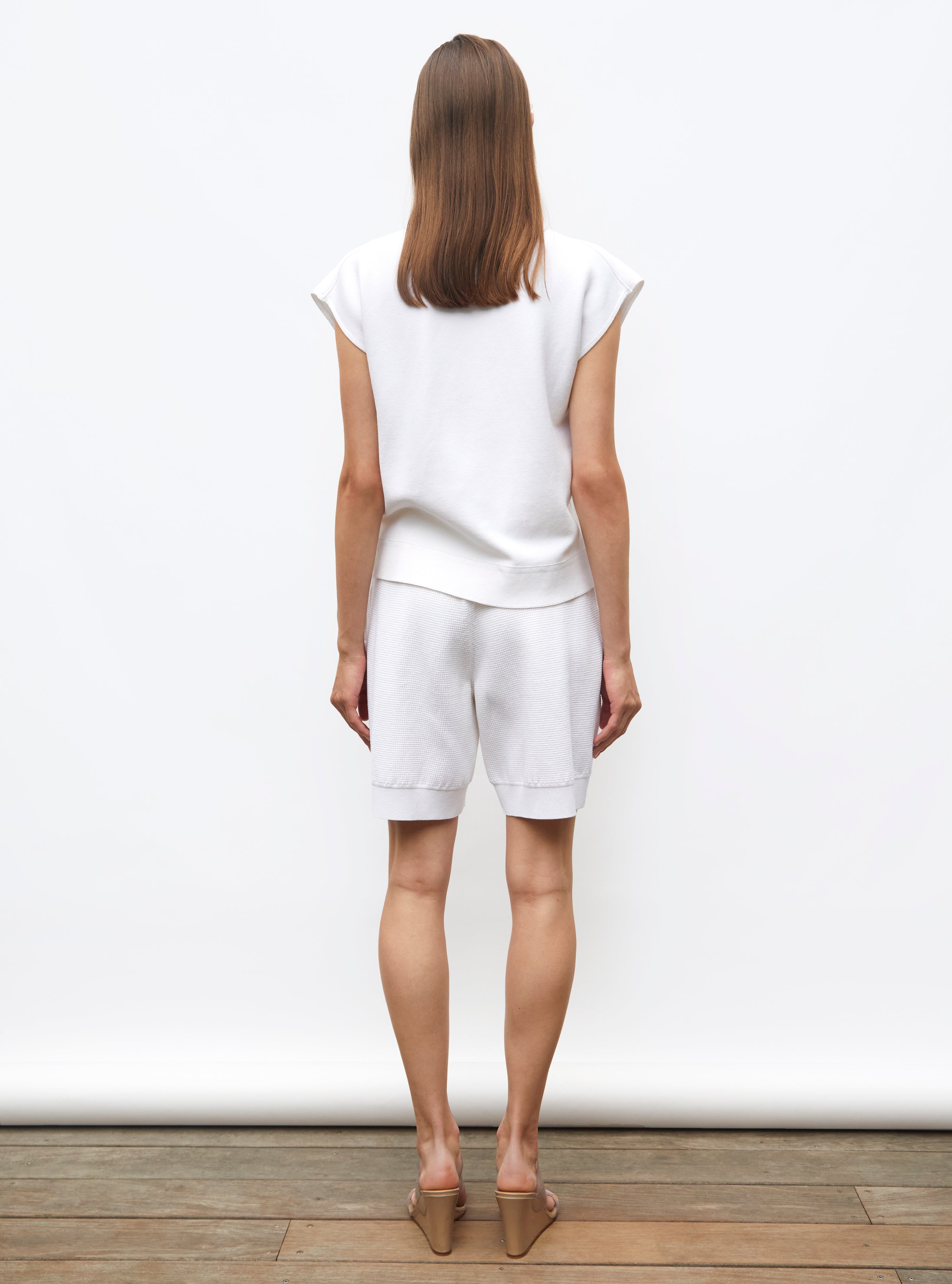 top petit col chemise milk - Top de luxe