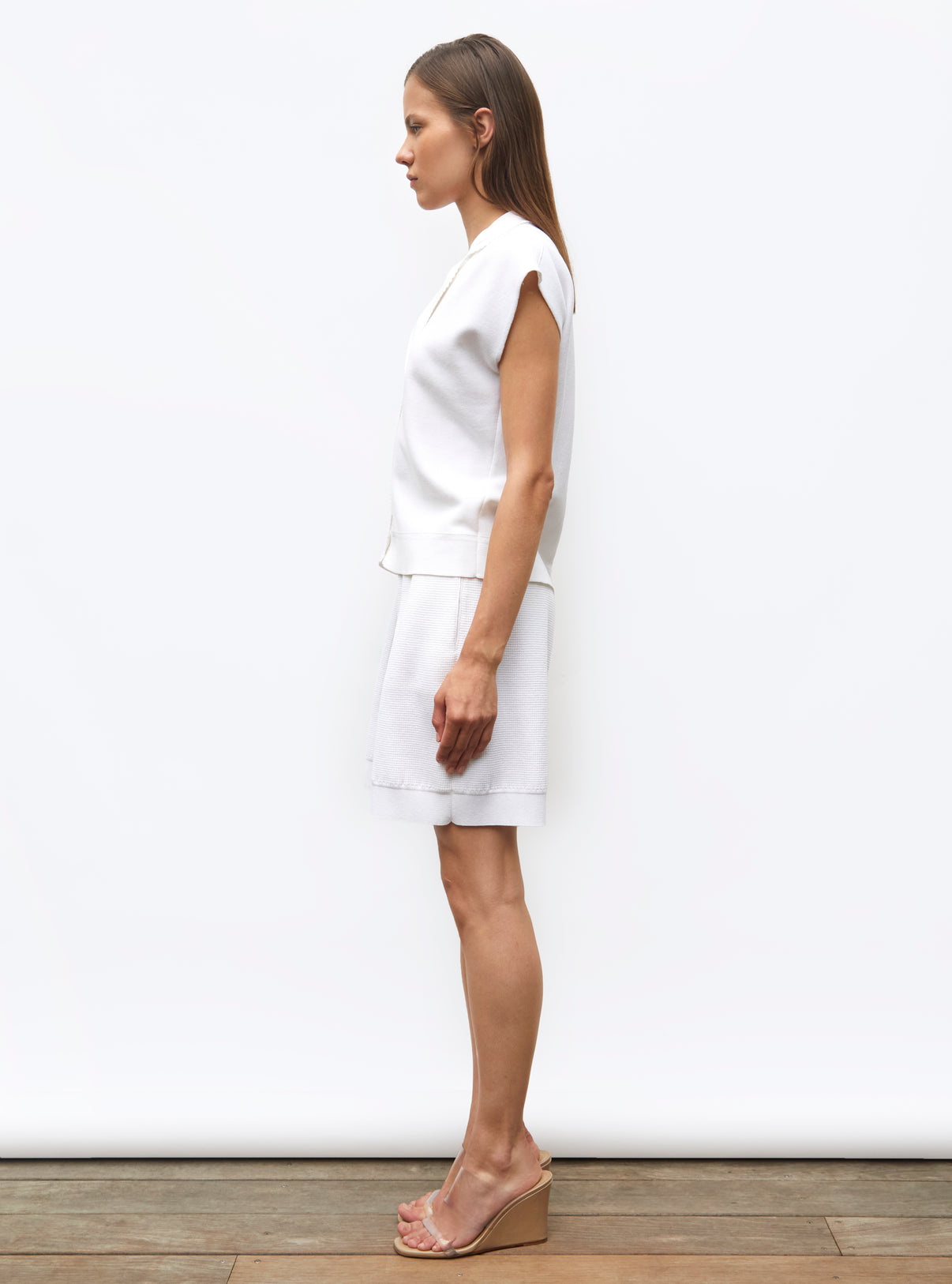 Top de luxe femme - Top petit col chemise Milk
