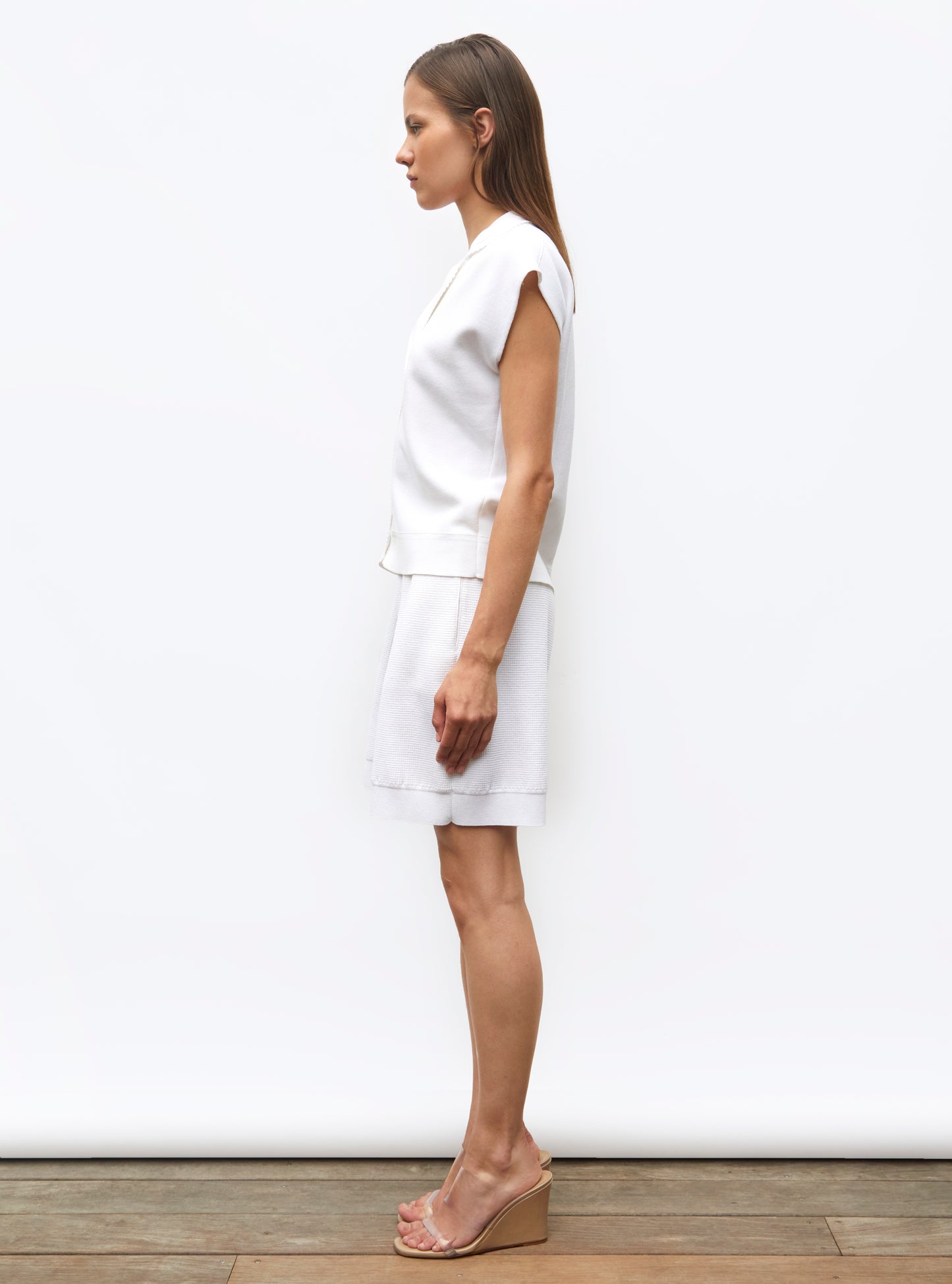 Top de luxe femme - Top petit col chemise Milk