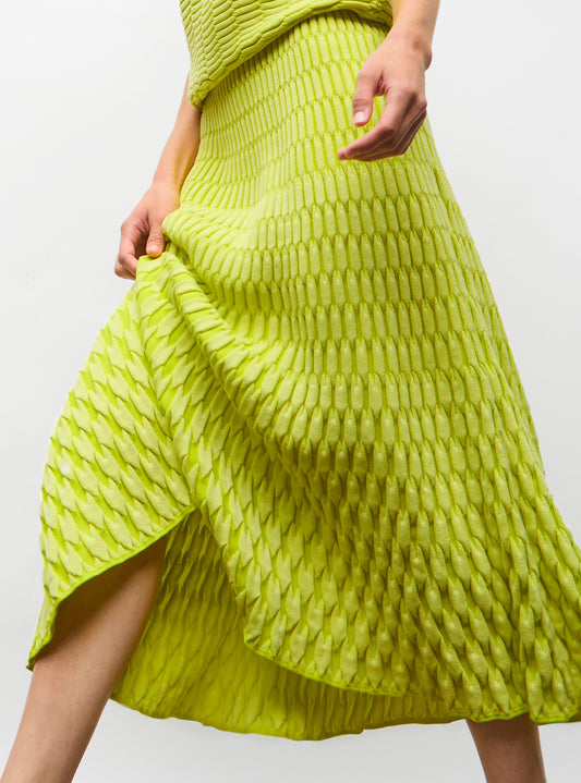 plain zellige knit skirt