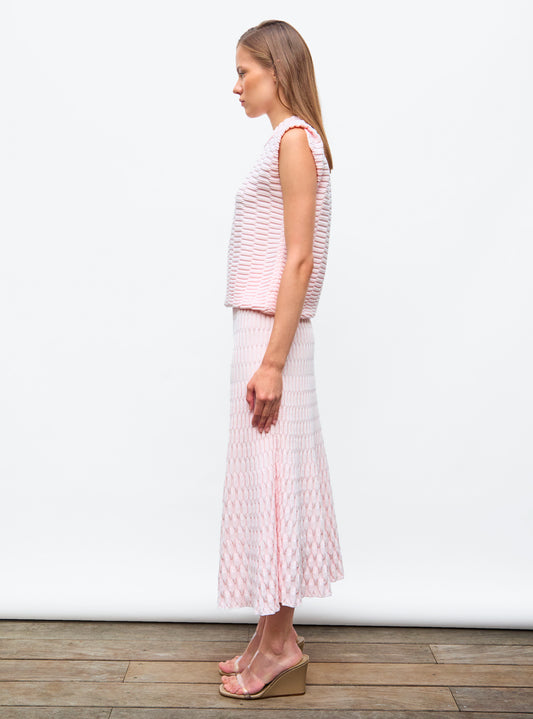 plain zellige knit skirt