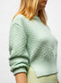 Pull court maille damier Jade - Vêtement de luxe femme