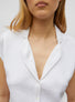 Top petit col chemise Milk - Molli